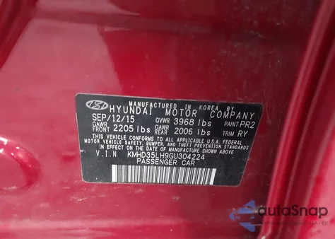 2016 Hyundai Elantra Gt from USA, damaged, VIN KMHD35LH9GU304224